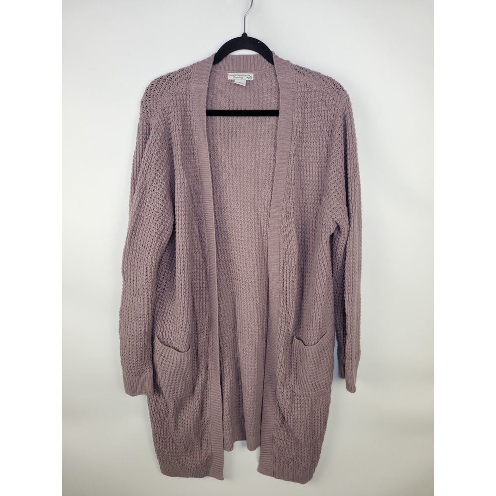 Emma's Expressions Maternity Cardigan 2X Women's Open Front Knit Sweater Long Sl